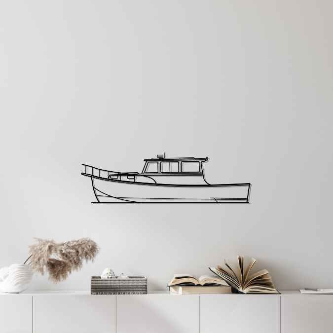 Downeast 31 2005 Silhouette Metal Wall Art