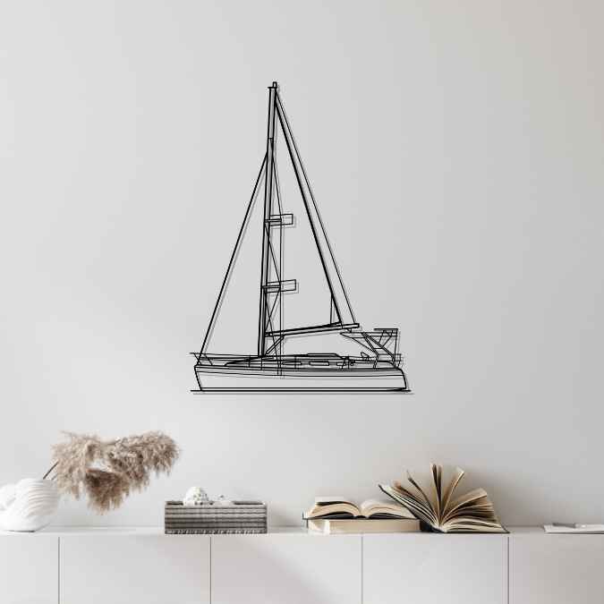 33 2004 Front Silhouette Metal Wall Art