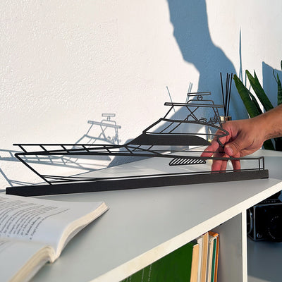 Your Custom Boat Standing Silhouette Metal Art