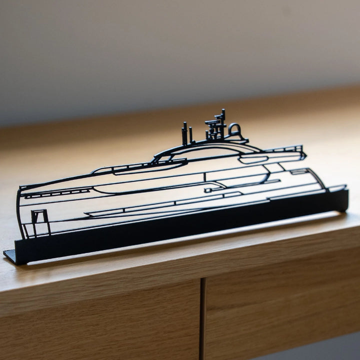 Your Custom Boat Standing Silhouette Metal Art